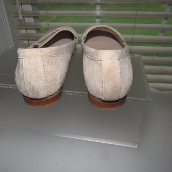 Joie Braided Suede Leather Slip-On Loafers – Neutral Tan Shoes, Size 8.5M - Picture 8 of 9